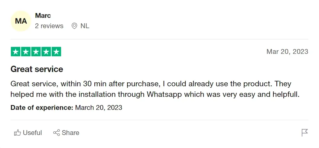 Customer Review 1